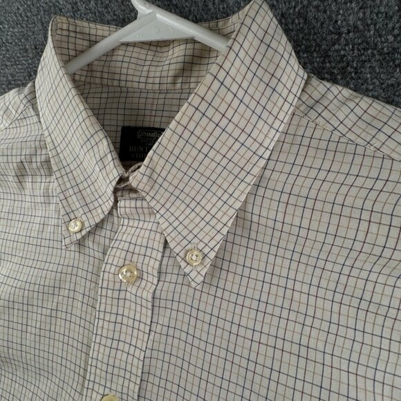 VTG Gitman Bros For Hunt Club Clothiers Button Up Shirt Long Sleeve Check 17 35 - Picture 9 of 16